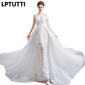 

LPTUTTI Embroidery Appliques New For Women Elegant Date Ceremony Party Prom Gown Formal Gala Events Luxury Long Evening Dresses