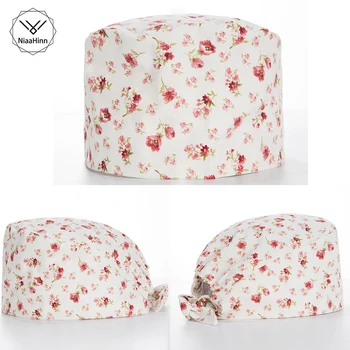 

Surgical Cap Male and female doctors Nurses Hats Dentistry Beauty Hospital Laser Eye Operating room work hats Printing gourd cap