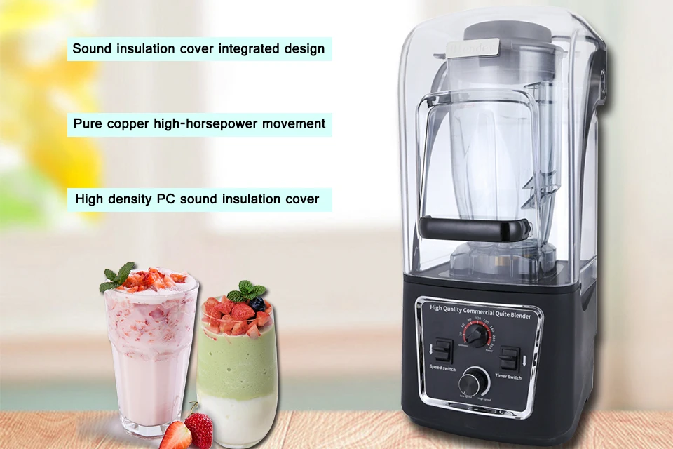 XEOLEO Commercial Blender Professional Mixer Juicer Ice Smoothies Milkshake 3.8L/5L Sand Ice Maker Machine Food Processor