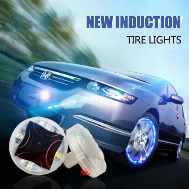 Car Tire Wheel Light Solar Energy Motion Sensor LED Flashing 6