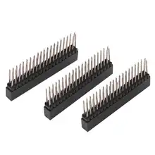 3Pcs 2x20 Pins Weibliche Header Stecker 2,54 m Pitch Extra Groß Weibliche Dual Row Lange Pin Sockel mit Raspberry Pi