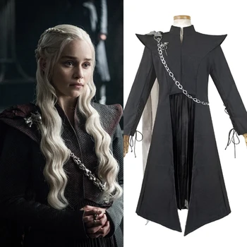 

Color Cosplayer A Song of Ice and Fire Daenerys Targaryen Cosplay Costume Black Cosplay Sets Women Costumes Purim Carnival Sets