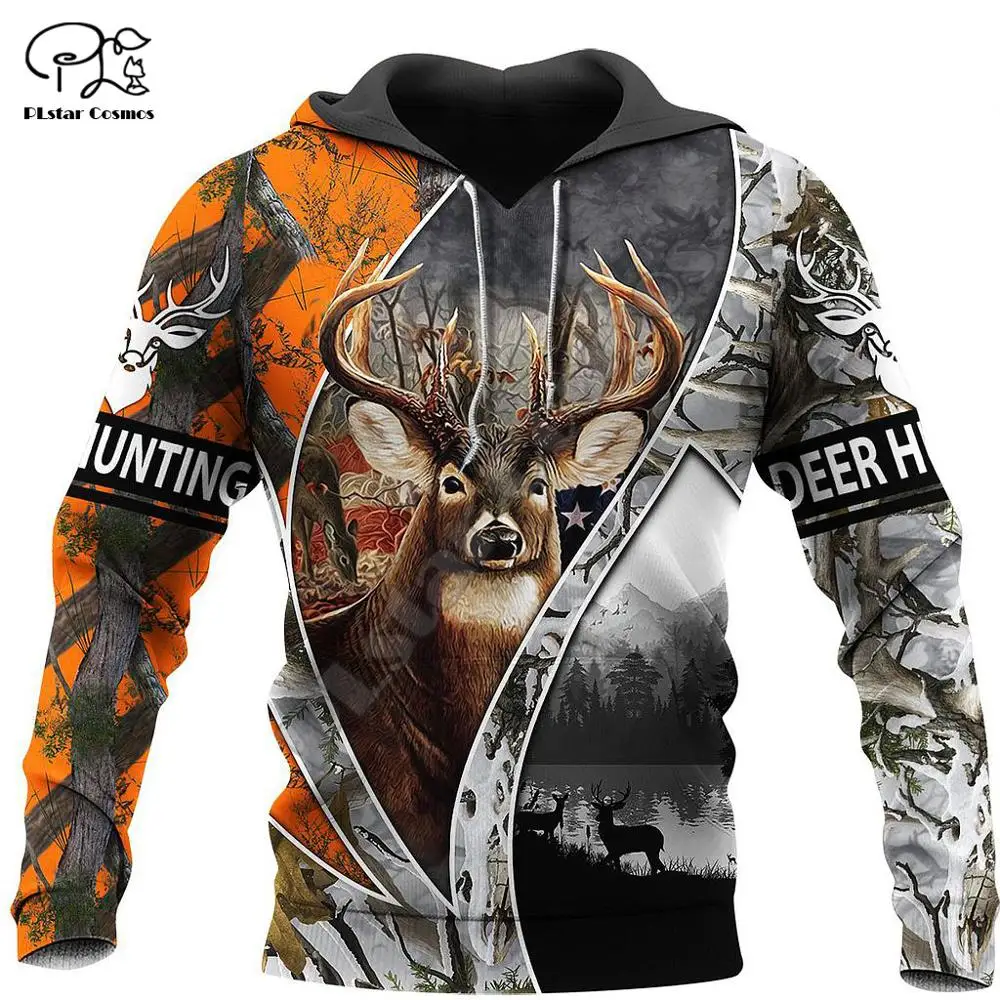 

PLstar Cosmos 3DPrint Hunter hunting Camo Deer Moose Unisex Harajuku Streetwear Man/Woman Funny Hoodies/Sweatshirt/Jacket/a13