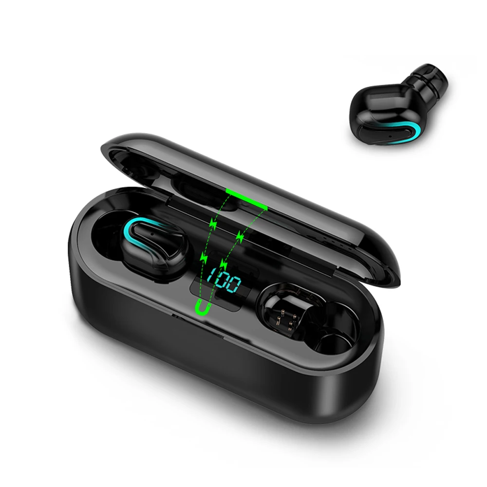 Беспроводные водонепроницаемые портативные наушники TWS 5,0, стерео мини Bluetooth наушники с двойным микрофоном для смартфонов