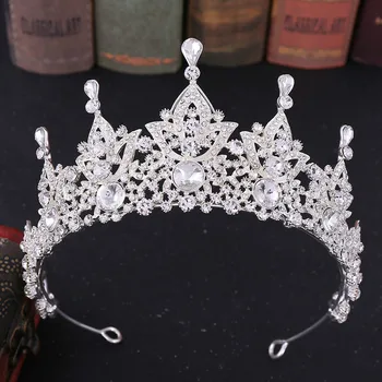 

Multiple Color Selection Wedding Bridal Headband Baroque Crown Shiny Rhinestone Princess Tiaras Women Hairband Accessories VL