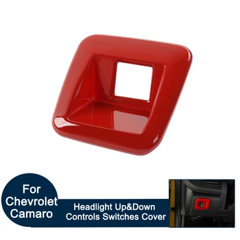 

Auto Styling Headlight Up&Down Controls Switches Cover Fit For Chevrolet Camaro 2017+ ABS 1PCS 4Color Car Interior Accessories