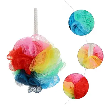 

6pcs Bath Poufs Bathroom Shower Balls Soft Bath Ball Back Scrubbing Shower Ball Bathroom Accessories Bubble Maker For Women Kids