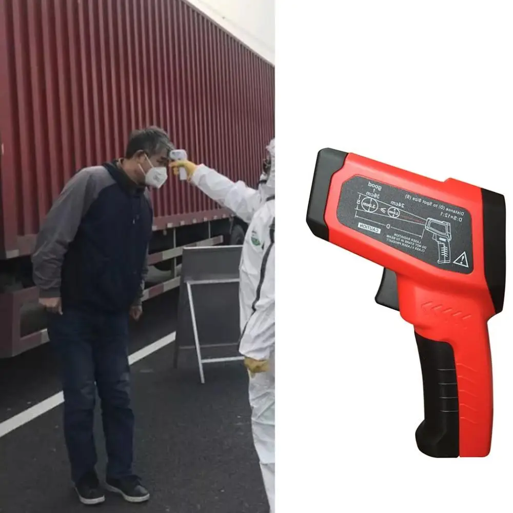 

Infrared Thermometer Non-Contact Lcd Display High Measurement Accuracy Wide Temperature Measurement Range Red 1 Pcs