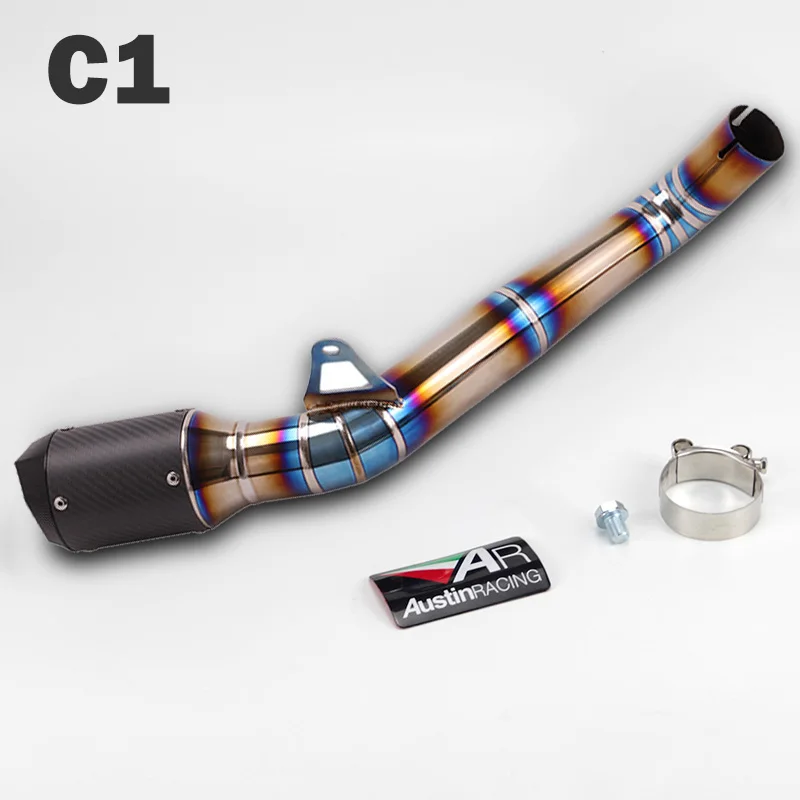 C1 cbr1000 Слипоны для мотоцикла глушитель из титанового сплава средняя труба Остин гоночный поход для CBR1000RR 2008 - Цвет: C1