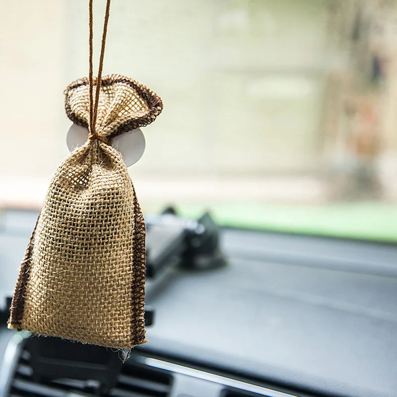 Кофе в зернах Висячие Саше кофе ароматерапия с парфюмом автомобиля кулон зеркало заднего вида автомобиля Стайлинг