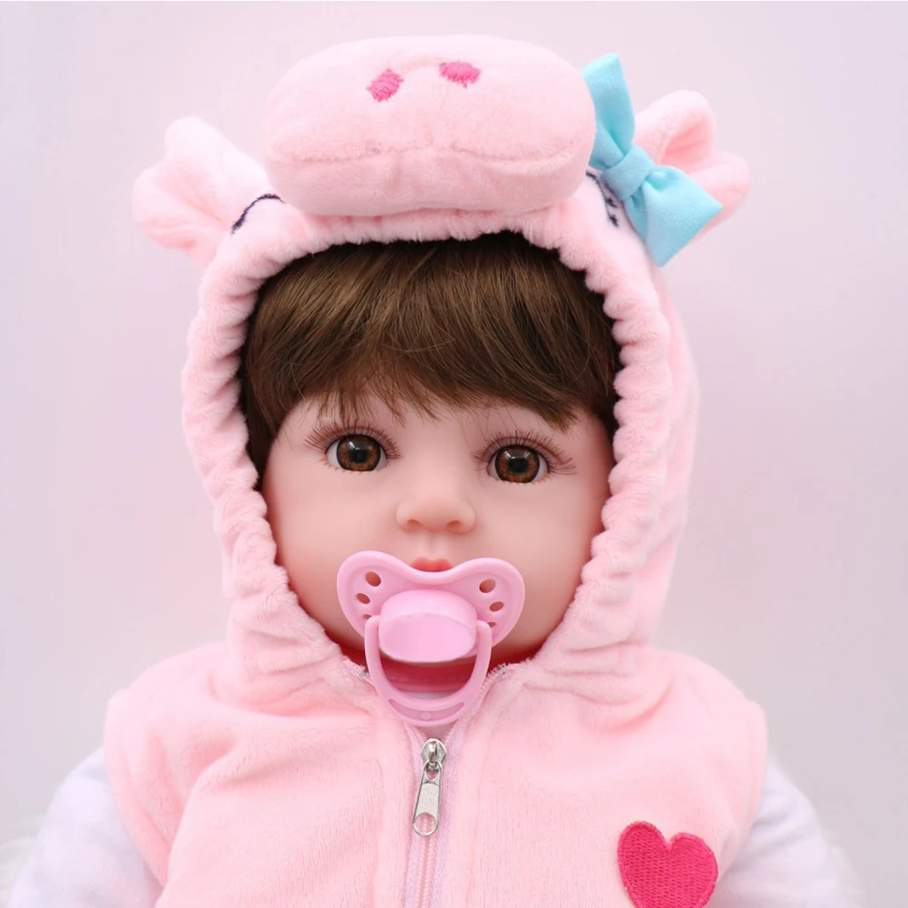 Милая Кукла Reborn 48 см Реалистичная кукла Reborn Baby Нетоксичная силиконовая кукла детская игрушка, подарок на Рождество сюрприз для девочек