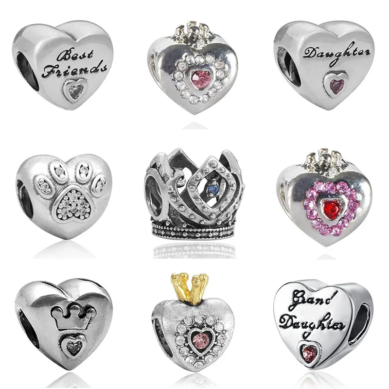 Fit Pandora Подвески Серебро 925 оригинальный браслет ювелирные изделия День Святого
