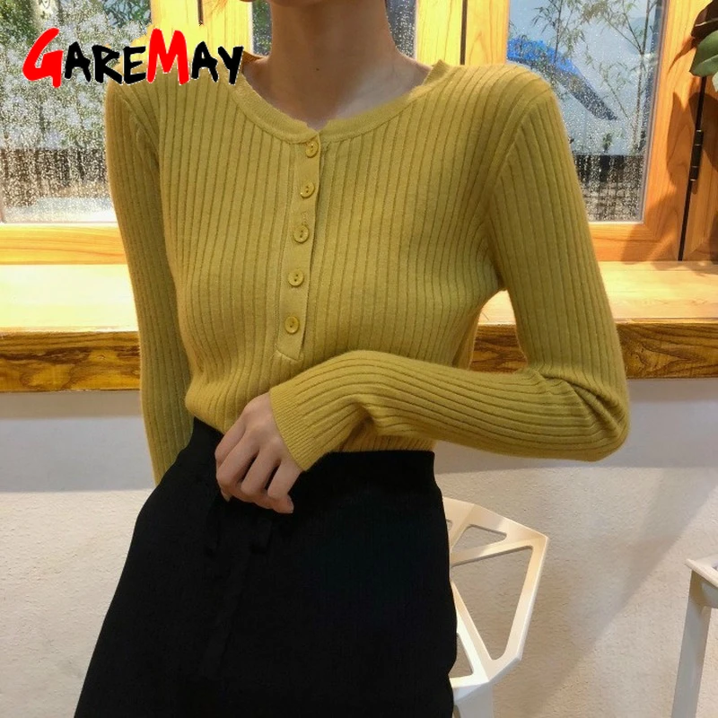 Sweater Women Autumn Winter New Solid Color Base Long Sleeve O Neck Fashion Loose Harajuku Slim Female Tops | Женская одежда