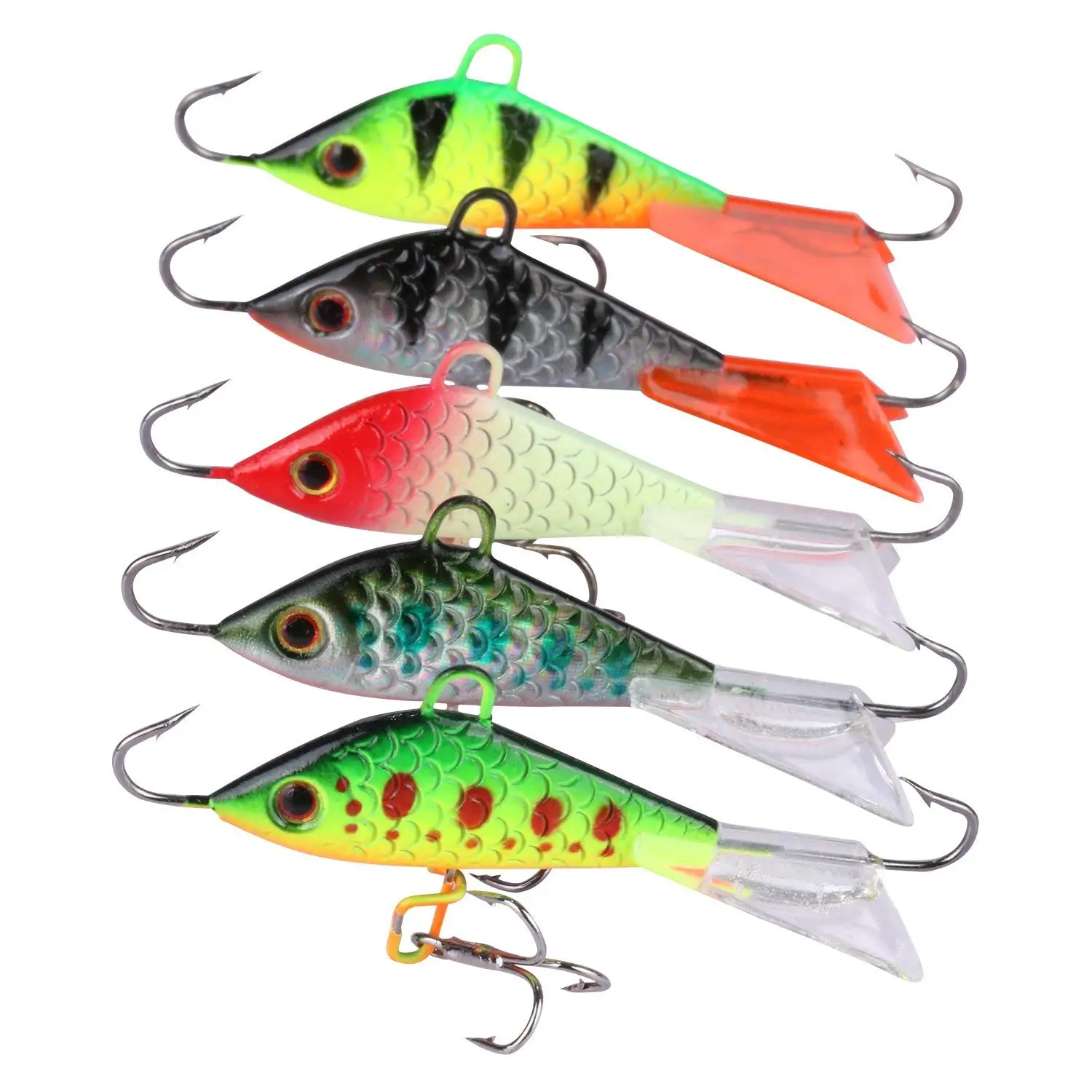 Джиги для подледной рыбалки с тройным крюком, один крючок для Walleye, зимние рыболовные приманки, ледяные джигггинг