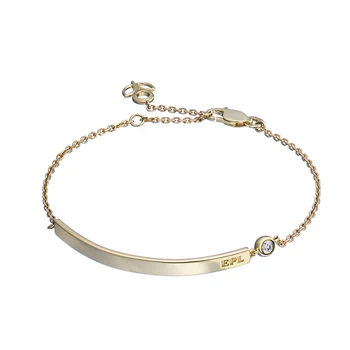 

Yellow gold bracelet with diamond э03бр081752