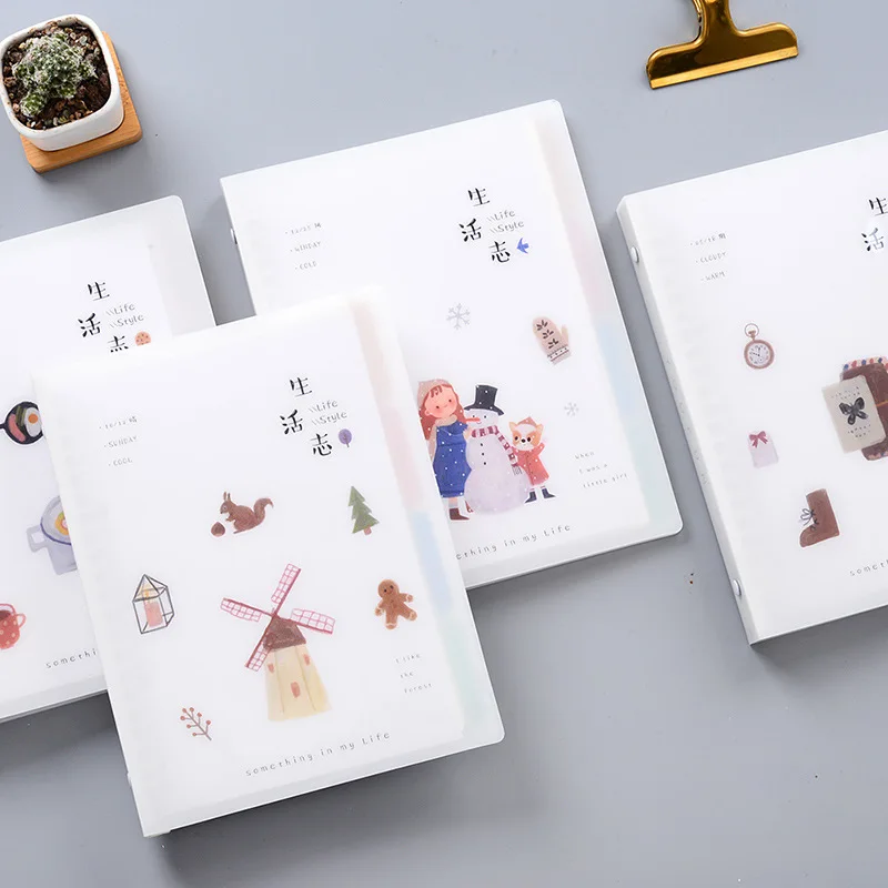 Вкладыш Блокнот записная книжка Прозрачная Обложка школьные офисные подушки канцелярские принадлежности A5 B5 креативный свежий милый дневник сменная бумага