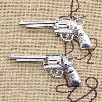 

10pcs Charms Machine Gun Assault Rifle 35x15mm Antique Bronze Silver Color Pendants DIY Making Finding Handmade Tibetan Jewelry