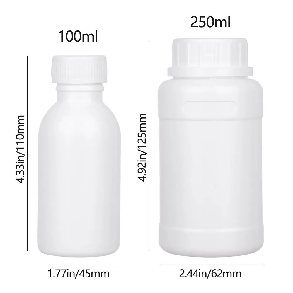 Plastic PET Clear Empty Seal Bottles Solid Powder Medicine Pill Vial Container Reagent Packing Bottle 1PCS 100/250ml