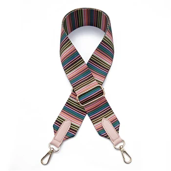 

2019 New Canvas Women Bag Strap Fashion Stripe Design Handle For Bag Belts Easy Holding Bags Accessories Adjustable