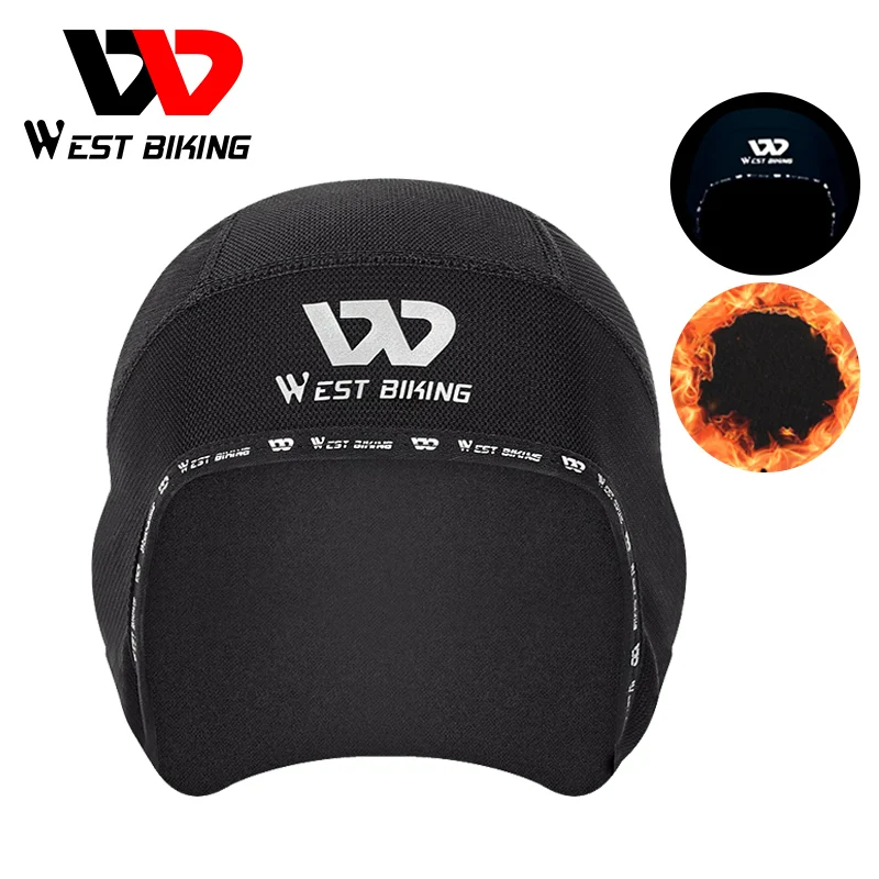 WEST BIKING Winter Skull Cap Helmet Liner Hat for Men Windproof Thermal Cycling Bike Bicycle Running Skiing Sports Headwear | Спорт и