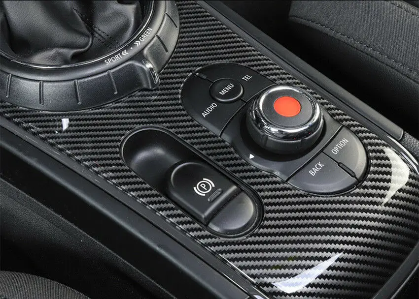 Подходит для MINI Cooper F60 Высокое качество углеродного волокна салона автомобиля панельная Накладка для коробки передач отделка