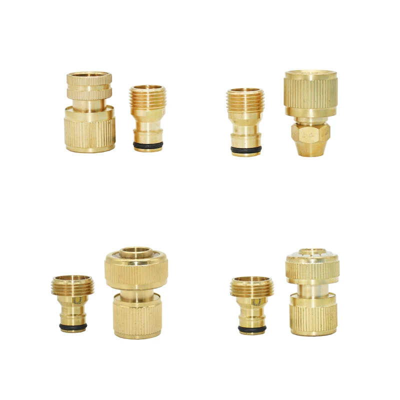 Brass 1/2 Inch Tee Threaded Connector Water Splitter T-shaped Copper Plumbing 1/2 Male Female Connectors 1pcs