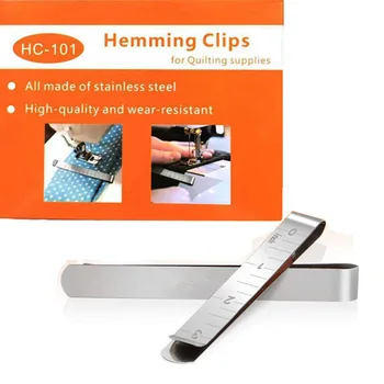 

20 Pack Stainless Steel Hemming Clips Sewing Clips 3 Inches Measurement Rule, Crafting Wonder Clips Sewing and Stitching Silver