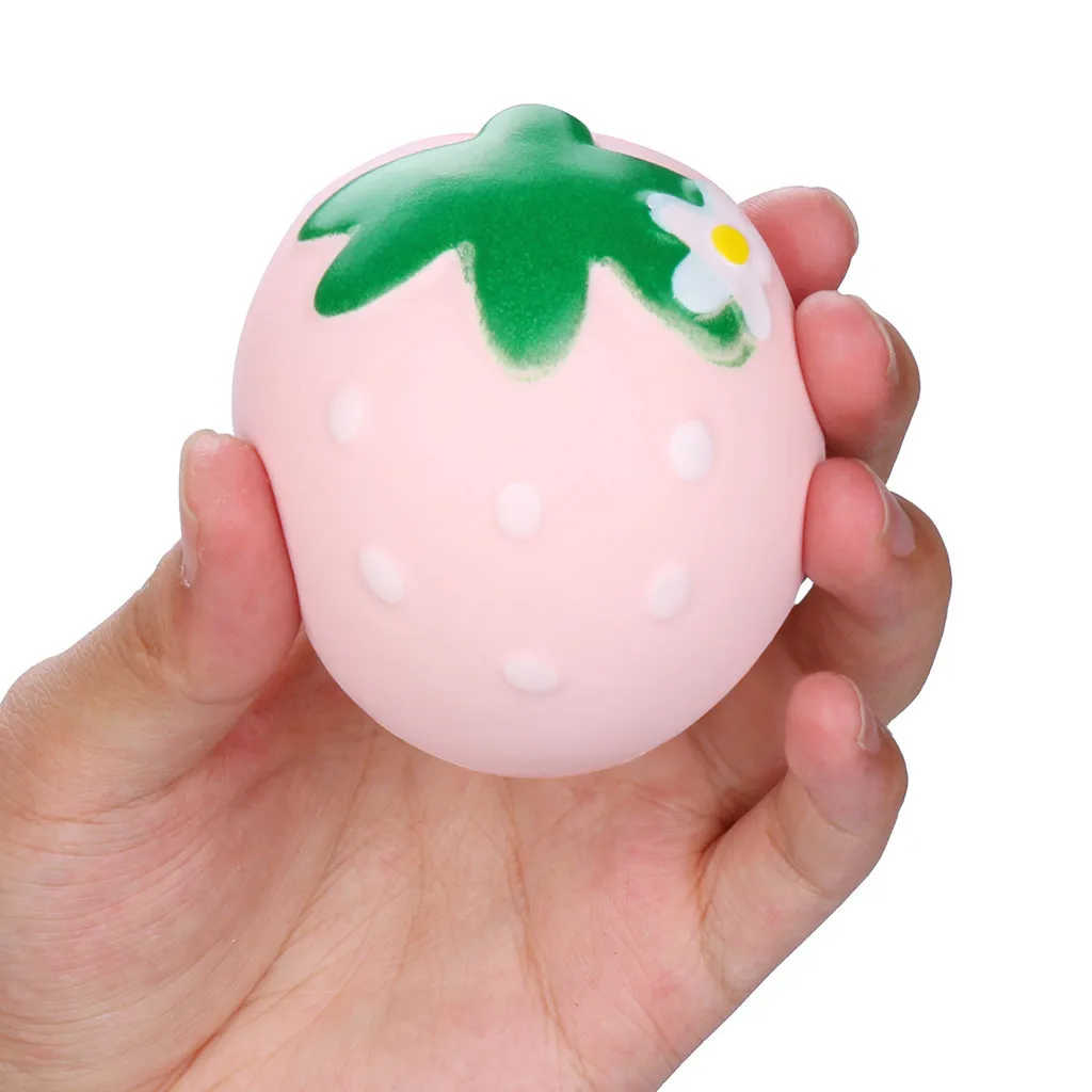 Strawberry Slow Rising Antistress Toy Soft Squish Stress Relief Christmas Gift Simulation Fruit Toys Soft Elastic Toy #A