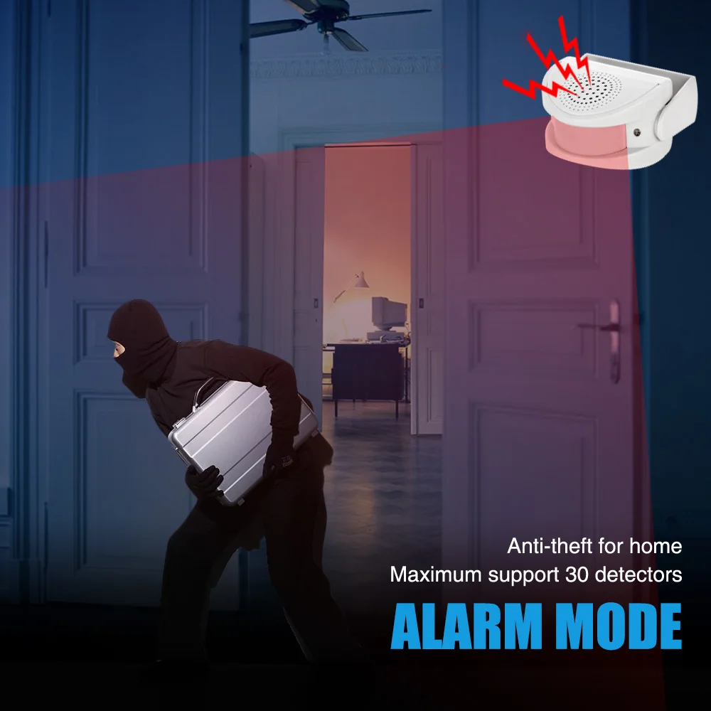 M5 door welcome White Pink Yellow Color home alarm Device Welcome Chime Wireless Infrared Motion Sensor Door bell Alarm