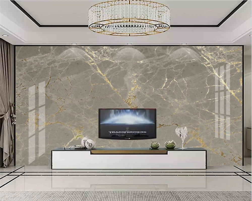 

beibehang Custom modern new minimalist abstract landscape golden marble background wallpaper papier peint