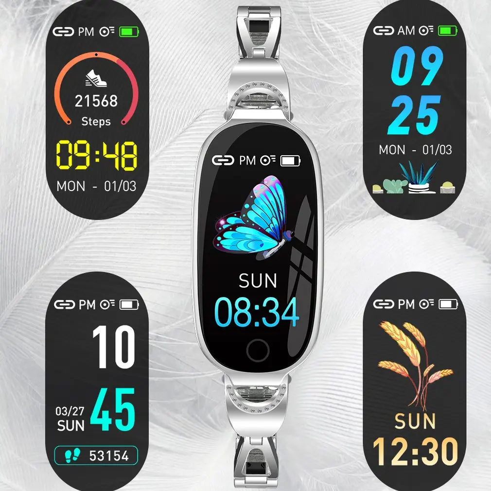 

F18 Smart Watch Waterproof Sports Heart Rate Sleep Monitoring Step physiological monitoring Female Physiological Reminder