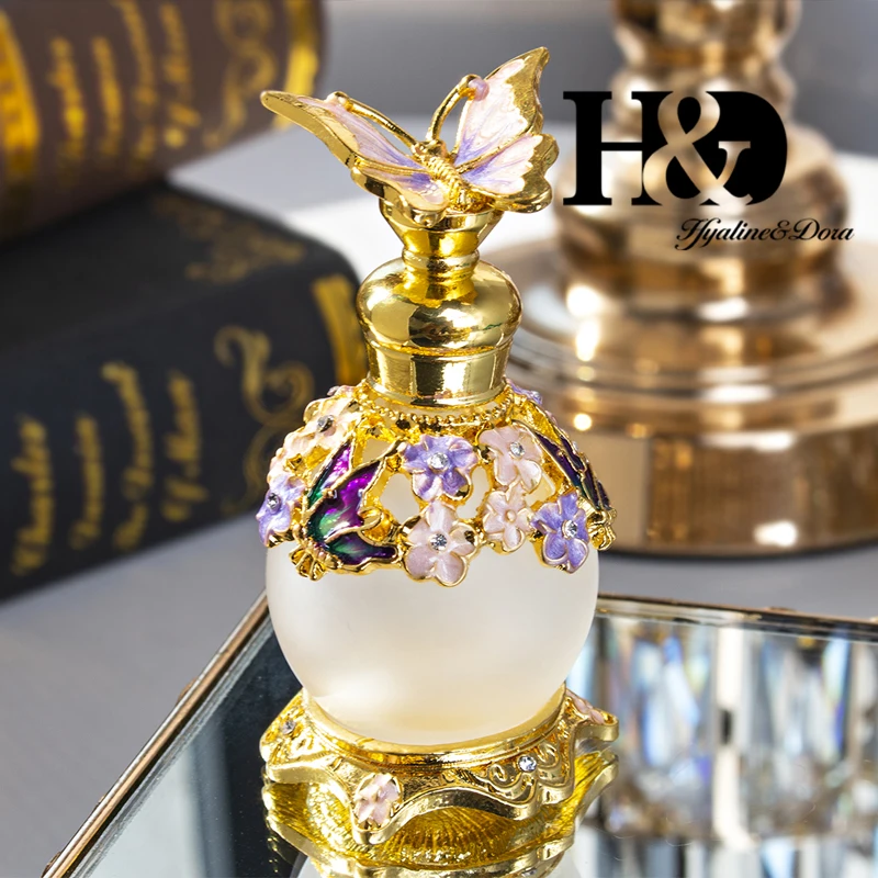 H& D 15 мл бабочка украшенная многоразовая бутылка для духов пустая бутылка для духов Рождественский подарок домашний декор Свадебные сувениры
