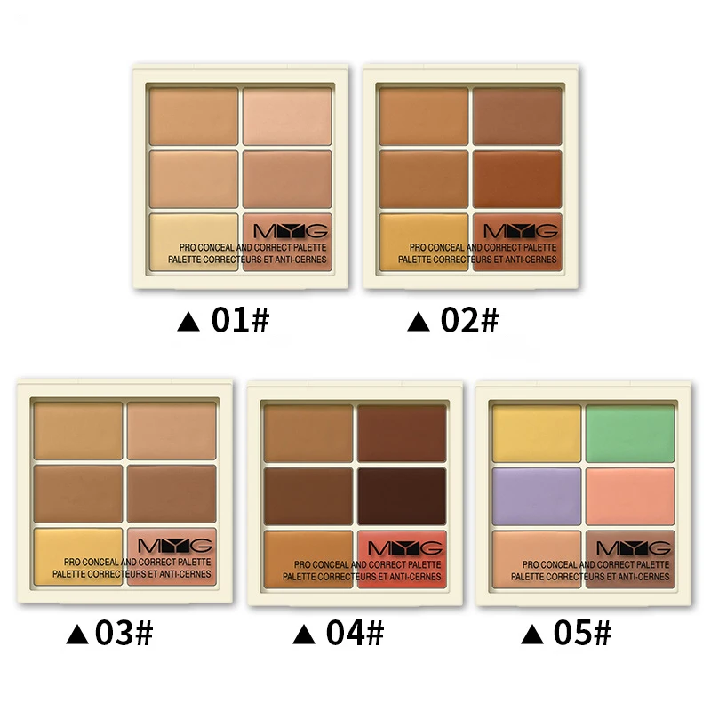 Палетка для консилера лица 6 цветов камуфляж контурная палитра макияжа