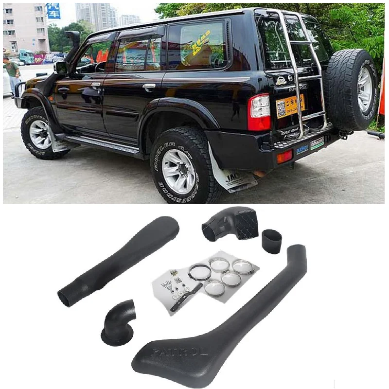 Exterior Auto Bodykits Air Intakes Pipe Air Fresh Tube Snorkel FIt For Nissan Patrol Y61C Y61D GU GU PARTOL WAGON 2004+ Car Part