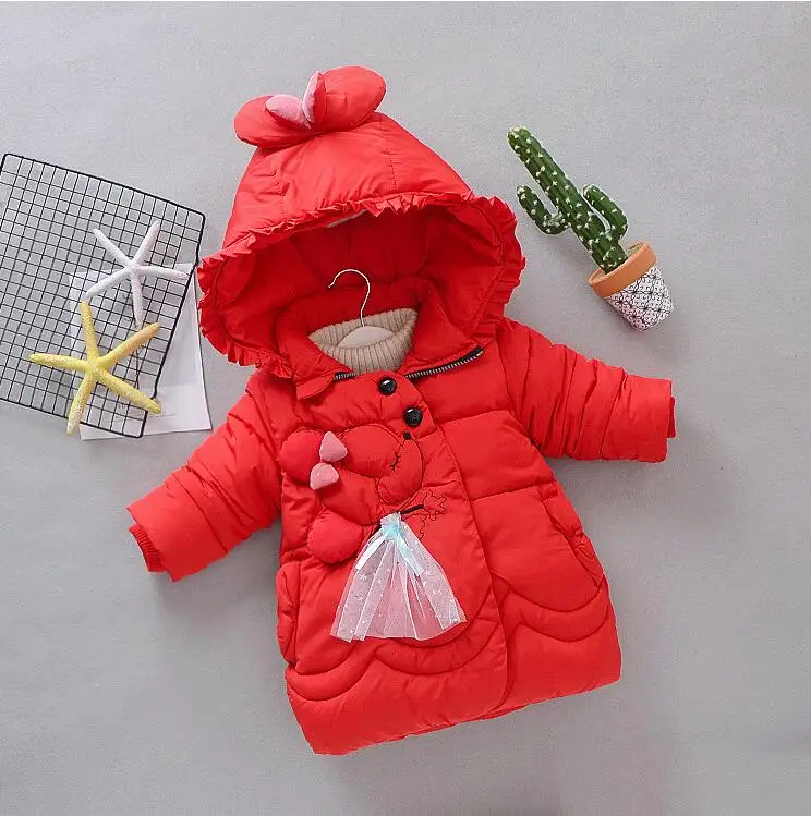 Зимняя куртка для девочек; детская парка; Новинка года; плотная теплая детская зимняя куртка с капюшоном; пальто для девочек; зимняя куртка для маленьких девочек