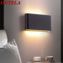 

OUTELA Outdoor Led Wall Sconces Patio Waterproof Ultra Thin Bedside Wall Lights Decorative For Courtyard Balcony Living Room