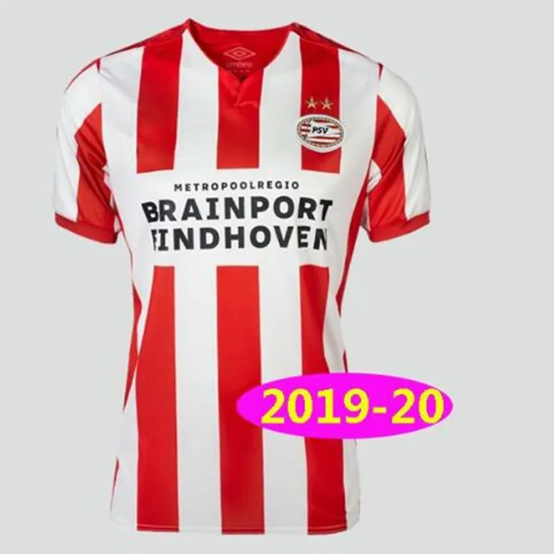 psv Eindhoven домашние красные мужские футбольные майки Erick Gutierrez L. DE JONG BERGWIJN PEREIRO19 20 psv Eindhoven футбольная рубашка - Цвет: Розовый