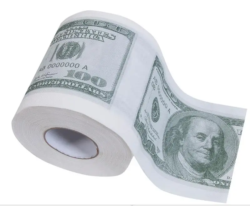 Лидер продаж туалетная бумага с Дональдом Трампом 100 долларом рулон купюр