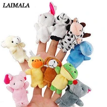 10 шт/партия мультфильм животных бархат палец кукла на палец игрушка кукла на палец детская ткань обучающая ручная игрушка история