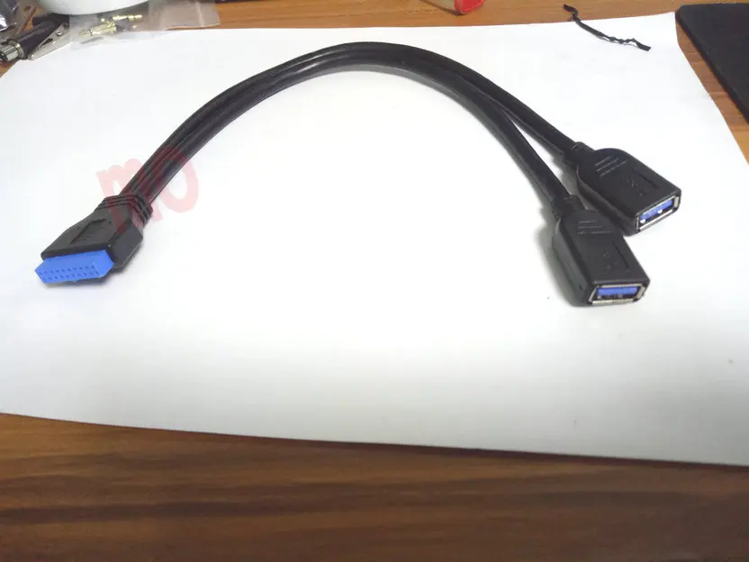 400 шт. 2 порта USB 3,0 тип-a-20pin материнская плата Женский Y кабель адаптер Разъемы