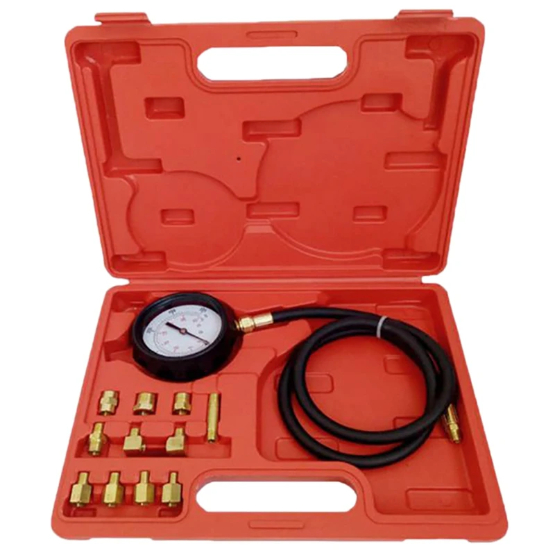 NEW Full Set Of Cylinder Compression Tester Gas Petrol Engine Gauge Kit for Car Motorcycle |