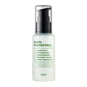 

PURITO Centella Unscented Serum 60ml Scar Repair Pimple Acne Treatment Essence Whitening Hyaluronic Acids Cream Face Skin Care