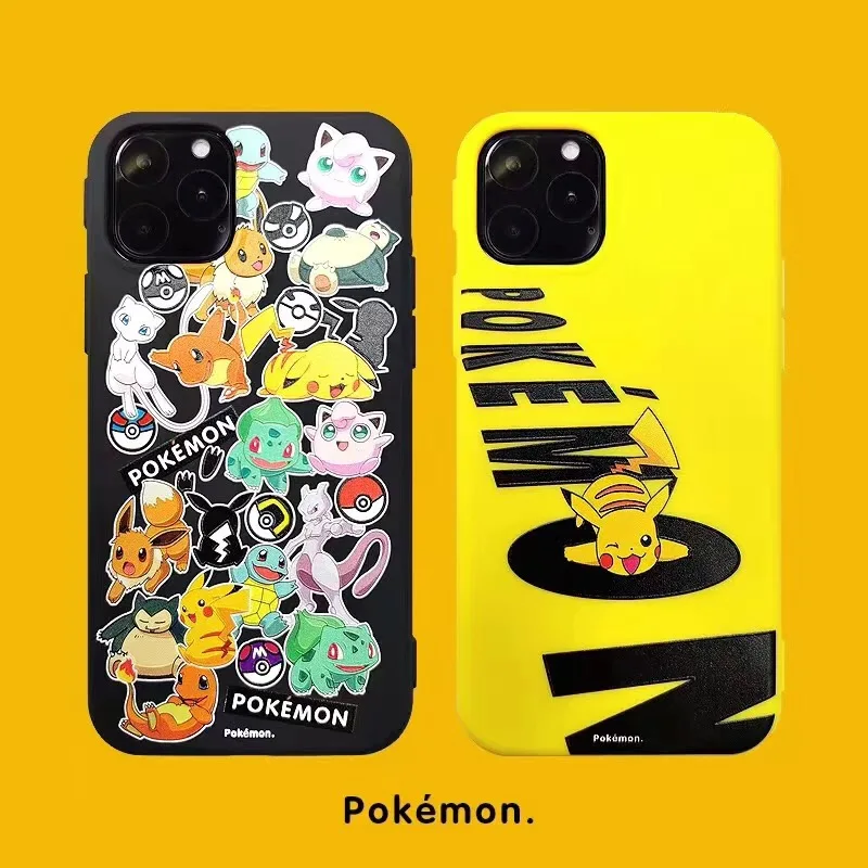 

Candy Scrub Embossed Pokemons Pikachus Shell for iPhone XR XS MAX 11 11 pro 11 pro max 8 7 6s Plus Super Cute Soft Base Fundas