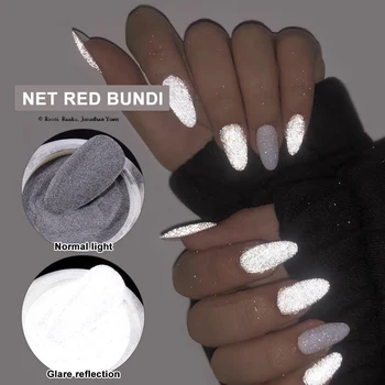 

Nail Reflective Powder High Refraction Glass Reflective Powder Pigment Shiny Dust Luminous DIY Nail Art Decoration TSLM1