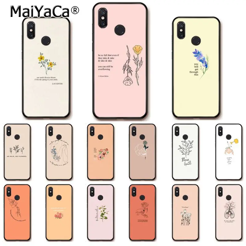 MaiYaCa прекрасная эстетика цветок искусство чехол для телефона Xiaomi mi5 6 A1 A2 Lite Mi9 9SE