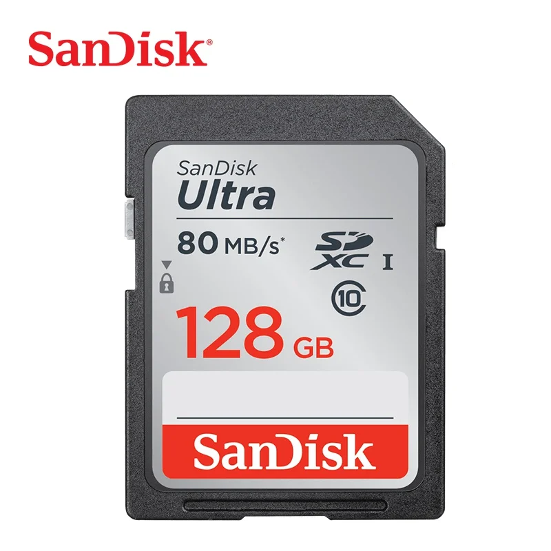 SanDisk SD карта Ultra Max 80 МБ/с./с скорость чтения 64 Гб 128 ГБ 16 ГБ 32 ГБ класс 10 карты памяти UHS-I SDHC/SDXC Для видео камеры