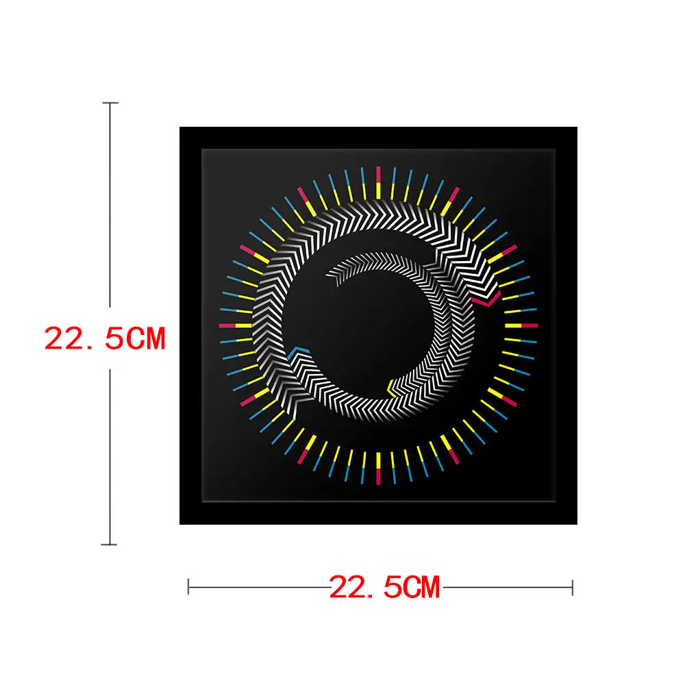 Günstig Neuheit Holz Zeit Rahmen Quadratischen Tisch Uhr Rotierenden Platte Pfeile Bunte Wanduhr Moderne Design Desktop Grafik Kunst Uhr