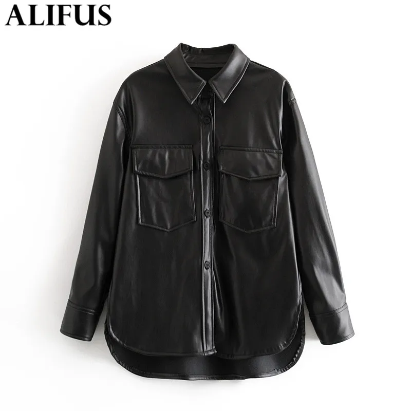 Женская блузка с отложным воротником Za повседневная однотонная из искусственной