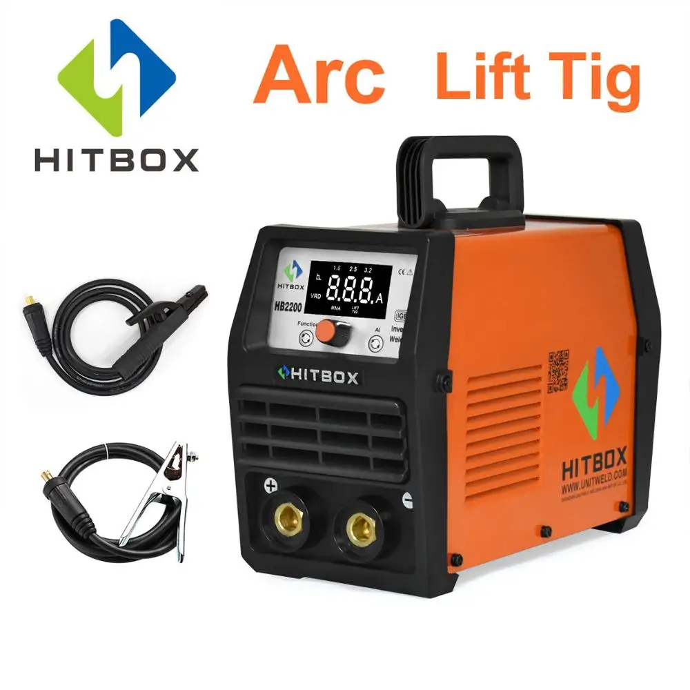HB2200 HITBOX Arc Tig сварочный аппарат MMA 4,0 мм стержни сварочный аппарат HB2200 Цифровой инвертор сварочный аппарат для начинающих 220 В MMA функция 200A сварочные аппараты - Цвет: HB2200