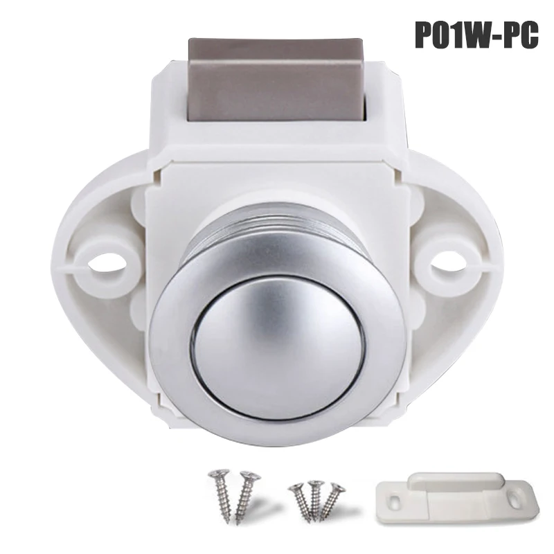 P01w-pc Кнопочный замок защелки дверные ручки для шкафа для RV мебель для дома LB88 - Цвет: P01w-pc